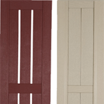 Framed Bat N' Batten Custom Vinyl Shutter