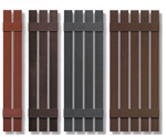 Open Slat Bat N' Batten Custom Vinyl Shutters