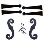 Exterior Decorative Hardware Kit For Vinyl Shutters