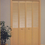 Louver Over Panel Bifold Double Door