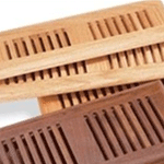 Self-Rimming Louvered Wood Vent Covers