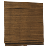 Cordless Natural Woven Bamboo Roman Shade - Zig-Zag