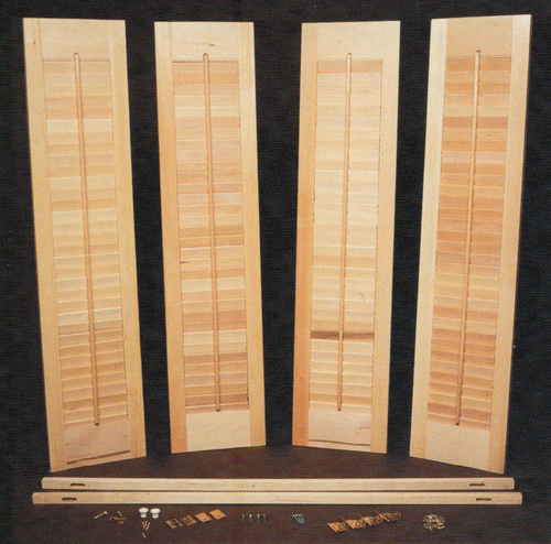 Basic Wood DIY Interior Shutter Kits 24" W 